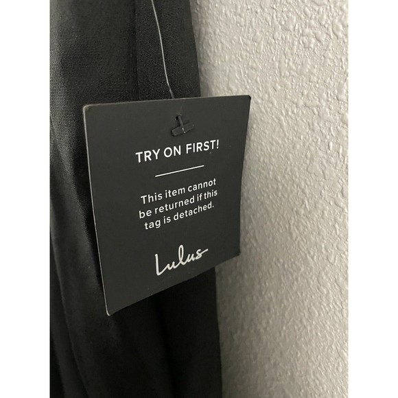 Lulus Womens Size Small Love Will Follow Black Cap Sleeve Mermaid Maxi Dress - Picture 4 of 8